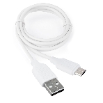 Кабель USB2.0 Cablexpert CCB-mUSB2-AMBMO2-1MW, AM/microB, издание Classic 0.2, 1м, белый, блистер, фото 1