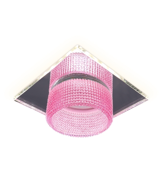 Светильник Ambrella light TN356 CH/PI хром/розовый GU5.3+3W (LED COLD) 95*95*45