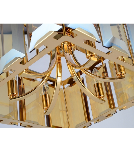 Светильник Ambrella light TR5149 GD/TI золото/янтарь E14/6 max 40W 500*500*1000