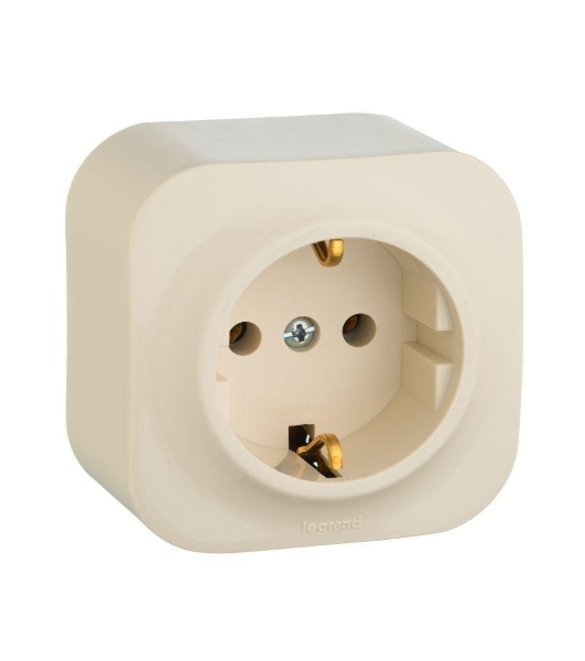 Розетка Legrand 782241 с заземлением без шторок (Слоновая кость)
