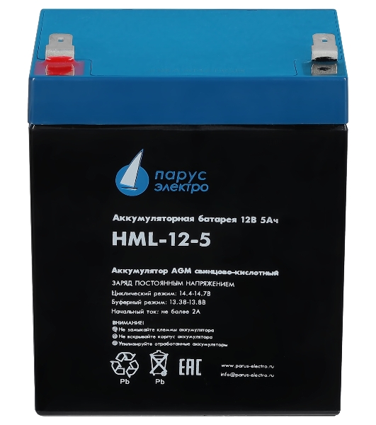 Батарея для ИБП Парус Электро, профессиональная серия HML-12-5