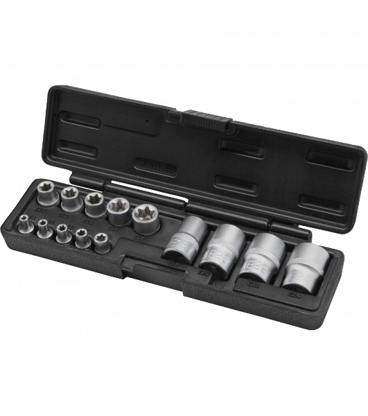 Набор головок Stels TORX, 14 предметов, 1/4, 3/8, 1/2