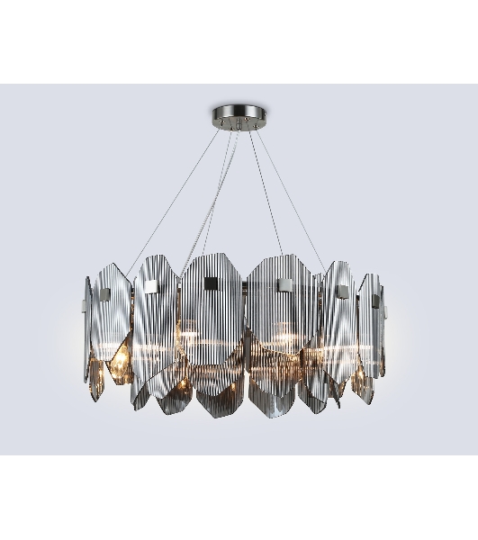 Светильник Ambrella light LH31203/8 SN/SM сатин никель/дымчатый E14*8 max 40W D650*270