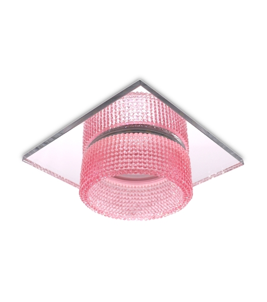 Светильник Ambrella light TN356 CH/PI хром/розовый GU5.3+3W (LED COLD) 95*95*45