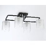 Светильник Ambrella light TR303222/4 BK/CH/FR черный/хром/белый матовый E27*4 max 60W 530*290*220, фото4