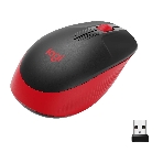 Мышь беспроводная Logitech M190 черный/красный, 1000 dpi, радиоканал, USB, кнопки - 3, фото86