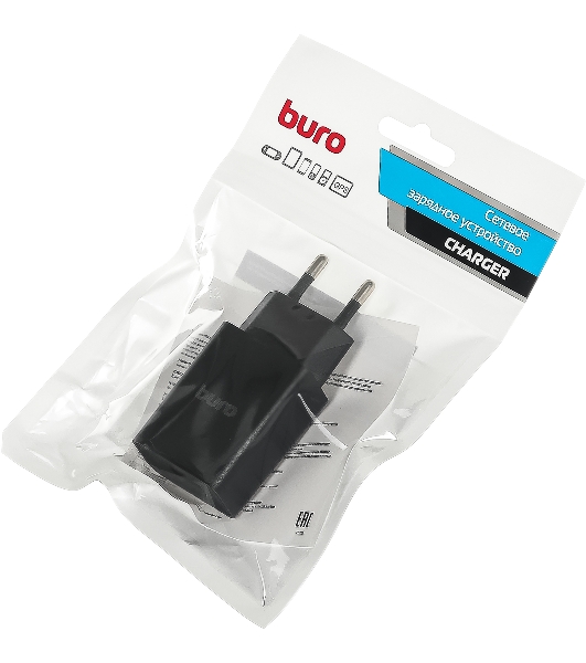 Сетевое зарядное устройство Buro BUWA1 2.1A черный