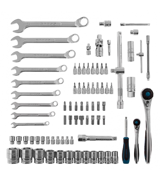 Набор инструментов, 1/4', 1/2', CrV, 120 зубьев, 82 предмета Gross