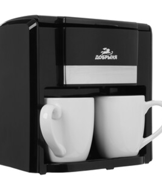 Кофеварка эл. капелн Добрыня DO-3604 (0,3л, 500Вт) 2кружки x6