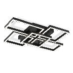Потолочный светодиодный светильник Ambrella light FA1012/4+1 BK черный 90W 3000K-6400K 710*490*95 (ПДУ ИК), фото 1