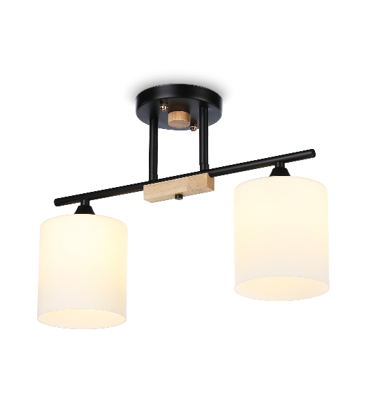 Светильник Ambrella light TR9543/2 BK/FR черный/белый матовый E27/2 max 40W 435*120*280