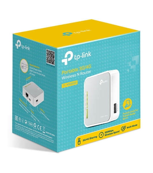 Маршрутизатор беспроводной TP-Link SOHO TL-MR3020 10/100BASE-TX