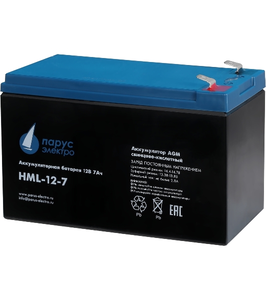 Батарея для ИБП Парус Электро, профессиональная серия HML-12-7