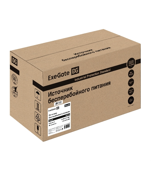 Источник бесперебойного питания ExeGate Smart LB-2200.LCD.AVR.4SH (2200VA/1300W, цветной LCD, AVR, 4*Schuko, батарея 12V 9Ah - 2 шт., металлический корпус, Black)