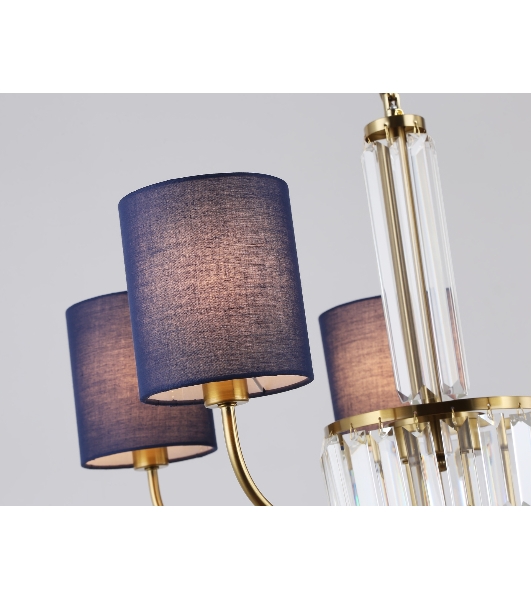 Люстра Ambrella light LH71271/5 BS/DB латунь/темно синий E14/5 max 40W D650*840