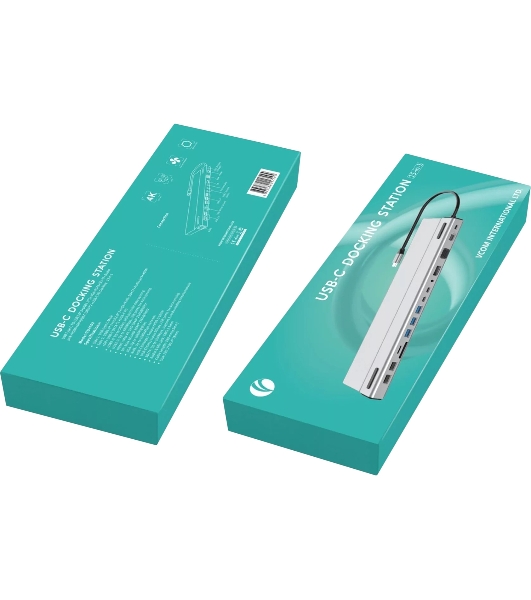 Адаптер VCOM TypeC -->3*USB3.0+2*USB2.0+VGA+RJ45+SD+TF+AUD+HDMI+DP+2*USB3.1 Data+PD
