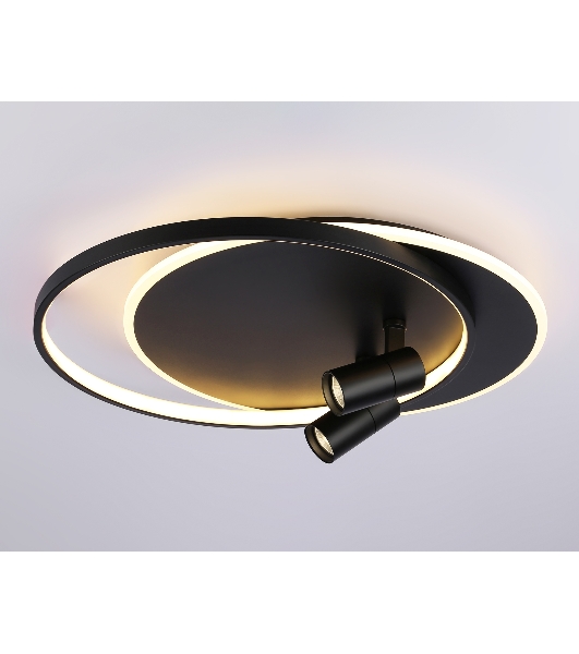 Светильник Ambrella light FL51393/1+2 BK черный 3000K-6400K 65W 560*480*120 (ПДУ РАДИО 2.4G)