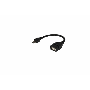 Кабель USB Rexant OTG micro USB на USB шнур 0.15 м черный