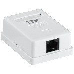 Настенная информационная розетка RJ45 8P8C, кат.5Е, UTP, 1-порт, белая , фото4