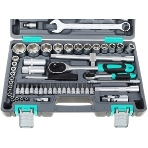 Набор инструментов Stels 14105, 1/2'' 1/4'' CrV пластиковый кейс  82 предм., фото3