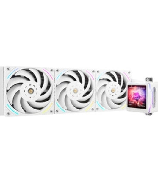 Система жидкостного охлаждения Thermalright Elite Vision 360 (360mm, LED, White, ARGB/Fans: 3x120mm, 69CFM, 27dBA, 2150RPM/Pump height 63mm, Rad thickness 27mm/S: 1700, 1200, 1851, 115X, 2011, 2066, AM5, AM4)