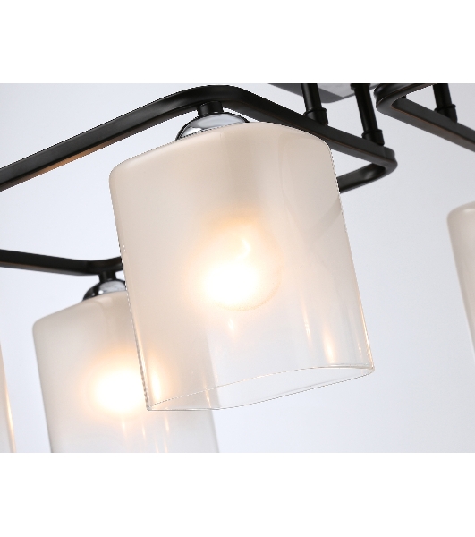Светильник Ambrella light TR303224/6 BK/CH/FR черный/хром/белый матовый E27*6 max 60W 615*390*220