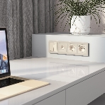 Розетка Ethernet RJ-45 (айвори акрил), фото4
