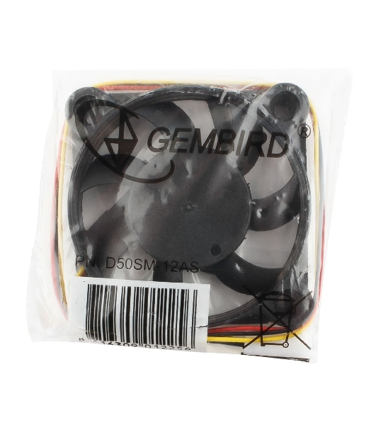 Вентилятор для корпуса Gembird черный 50мм 4500rpm 24db 3-pin 827