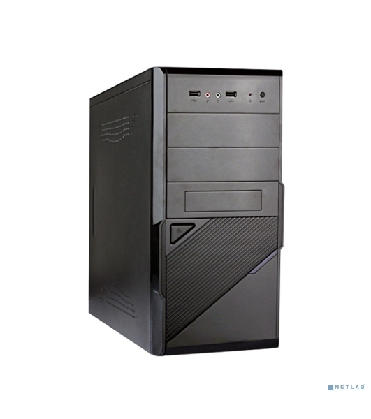 Компьютерный корпус ExeGate EX284022RUS Minitower BA-201 Black, mATX, (без БП), 2*USB, Audio