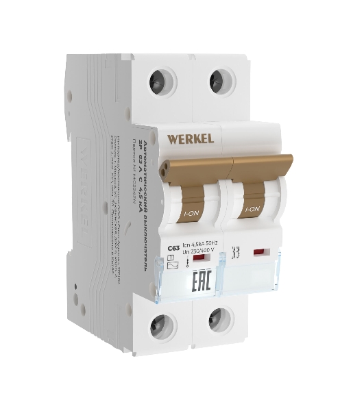 Автоматический выключатель Werkel 2P  63 A  C  4,5 кА W902P634