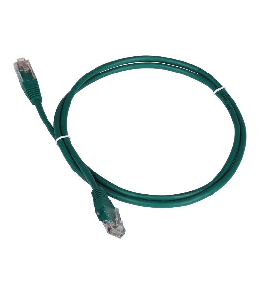Патч-корд LANMASTER TWT UTP cat.5e, с заливными колпачками, 10.0 м, зеленый