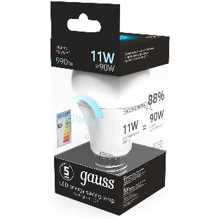 Лампа cветодиодная Gauss LED A60-dim E27 11W 990lm 4100К SQ102502211-D