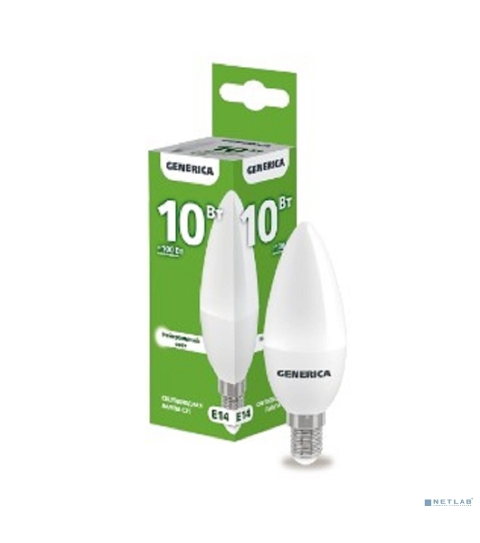 Лампа cветодиодная LED IEK LL-C35-10-230-40-E14-G C35 свеча 10Вт 230В 4000К E14 GENERICA