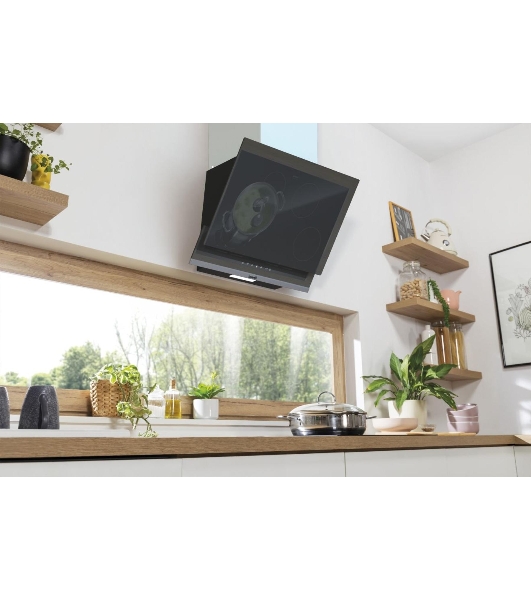 Вытяжка наклонная Gorenje WHI649X21P черный/серебристый, 60 см, 740 куб. м/ч, 67 дБ