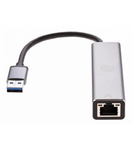 Переходник VCOM USB 3.0 -->RJ-45 1000Mbps+3 USB3.0, Aluminum Shell, 0.2м DH312A
