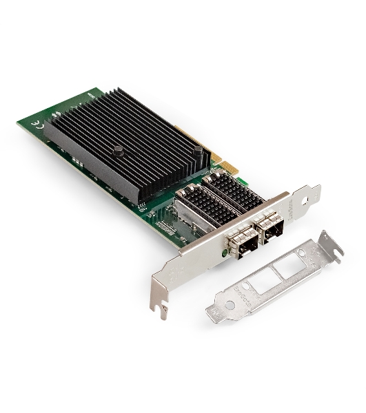 Сетевой адаптер ExeGate EXE-X710-2SFP+ (PCI-E x8 v.3, порты 2x SFP+, Dual 10Gb/s, Server NIC Chipset Intel FTXL710)