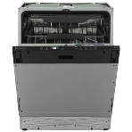 Встраиваемая полногабаритная посудомоечная машина Electrolux KEGB9420W, загрузка на 15 комплектов посуды, сенсорное управление, 8 программ, 59.6x55x82 см, черный , сушка: с открыванием дверцы/с теплообменником, индикация на полу: проекция диспле, фото 1