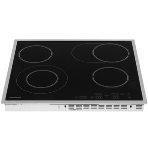 Встраиваемая электрическая панель Samsung NZ64T3516CK/WT, 575x505x55 мм, стеклокерамика, 4 конфорки, рамка - нержавеющая сталь,сенсорное управление, светодиодный LED-дисплей, защита от детей, черный, фото4