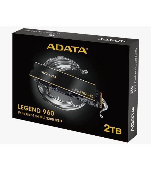 Накопитель SSD ADATA LEGEND 960, 2Tb, PCIe 4.0 x4, M.2 2280, NVMe, R/W 7400/6800, с радиатором