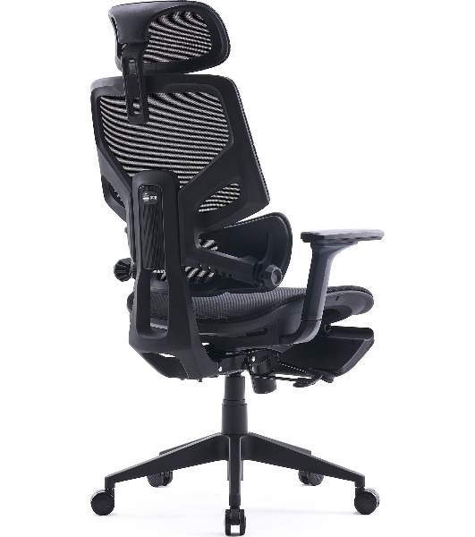 Кресло Cactus CS-CHR-MC01-BLBK синий, сетка, подголовник, подставка для ног