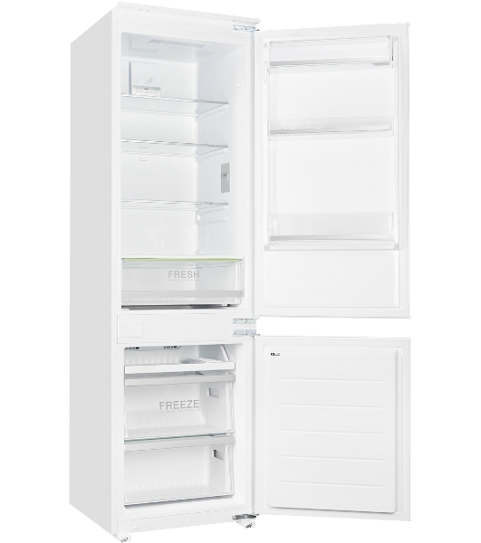 Встраиваемый холодильник Kuppersberg NBM 17863, Габариты(ВхШхГ):178.5x54x54,5; Перенавешиваемые двери, Класс энергопотребления А++ (222 кВт/ч), No-frost, 182л/59л, Уровень шума: 41 Дб