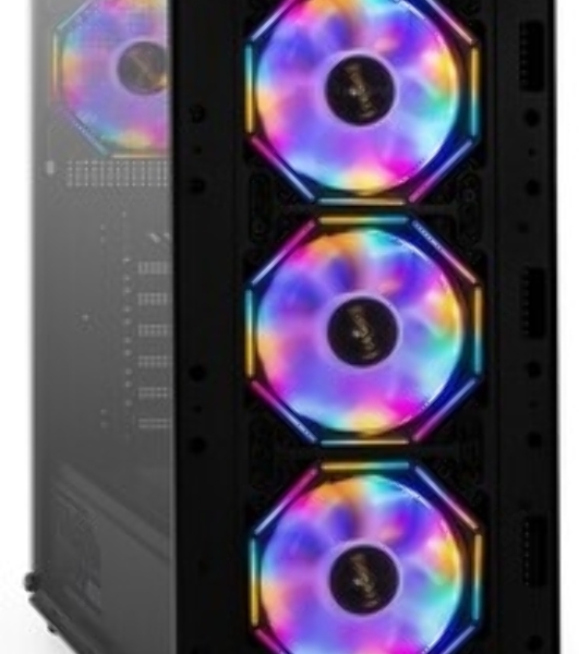 Компьютерный корпус Miditower ExeGate i3 BASE-NPX700 (ATX, БП 700NPX с вент. 12 см, с окном, 1*USB+1*USB 3.0, аудио, 4 вент. 12см с RGb подсветкой)