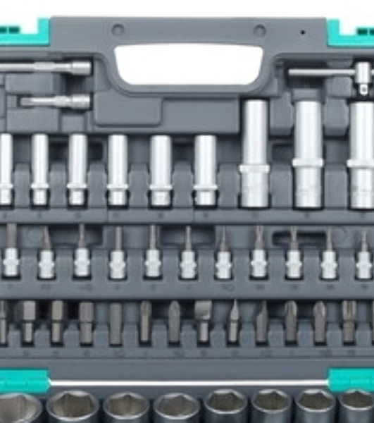 Набор инструментов Stels 14106 1/2'' 1/4'' CrV пластиковый кейс  94 предм.