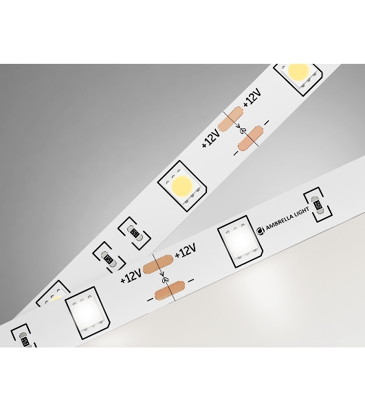 Светодиодная лента Ambrella light GS1802 5050 30Led/ 7.2W m/ 12V IP20 4500K/ 5000*10*1.87mm (2 конт.)