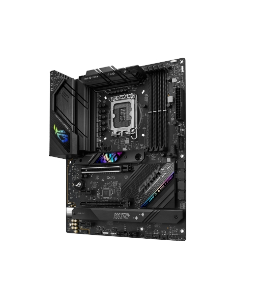 Материнская плата ASUS ROG STRIX B760-F GAMING WIFI, LGA 1700, Intel B760, 4xDDR5, 4xSATA, 3xM.2, 1xPCI-E 5.0 x16, 1xPCI-E 3.0 x4, 1xHDMI, 1xDP, 1x 2.5Gb LAN, 1xUSB-A 3.2 Gen 2, 6xUSB-A 3.2 Gen 1, 1xUSB-C 3.2 Gen 2x2, 5x3.5 мм, 7.1, Standard-ATX