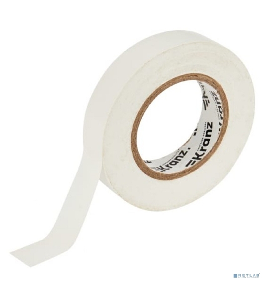 Изолента ПВХ Kranz 0.13х15 мм, 25 м, белая (5 шт./уп.)