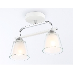 Светильник Ambrella light TR303229/2 WH/CH/CL/FR белый/хром/прозрачный/белый матовый E27*2 max 60W 340*120*250, фото6