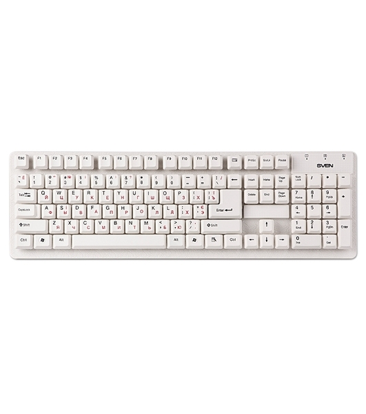 Клавиатура проводная SVEN Standard 301 USB белая