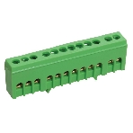 Шина IEK YNN10-69-12KD-K06 PE 'земля' в корп изол на DIN-рейку ШНИ-6х9-12-К-З IEK, фото 1
