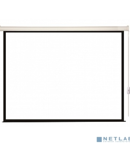 Экран с электроприводом Lumien Eco Control 180x180 см (раб. область 174х174 см) Matte White черная кайма по периметру 1:1